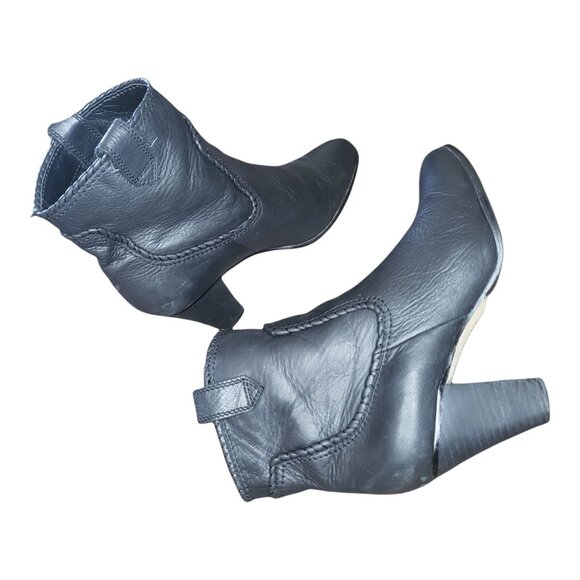 Karl Lagerfeld Paris Ankle Boots Women Sz 8.5 Provence Mid Calf Leather Winter - Picture 5 of 7